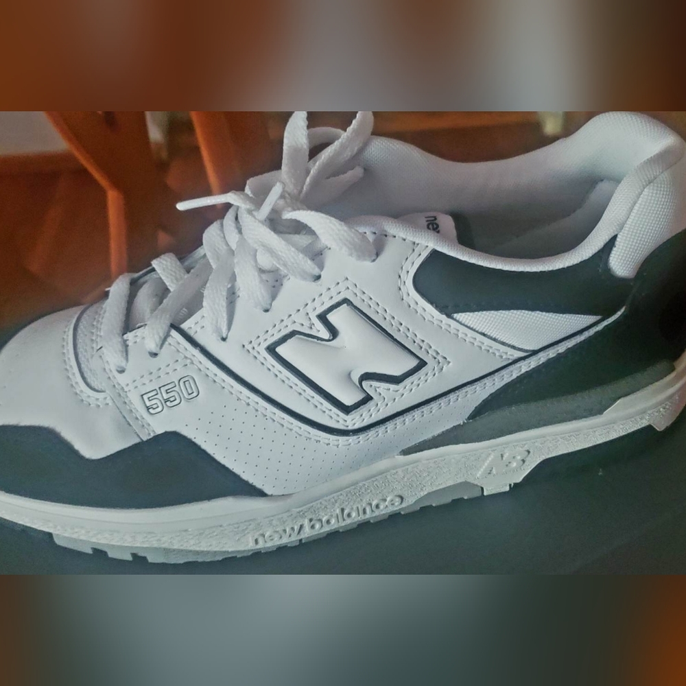 New Balance 550- Black Rain Cloud; Mens 9